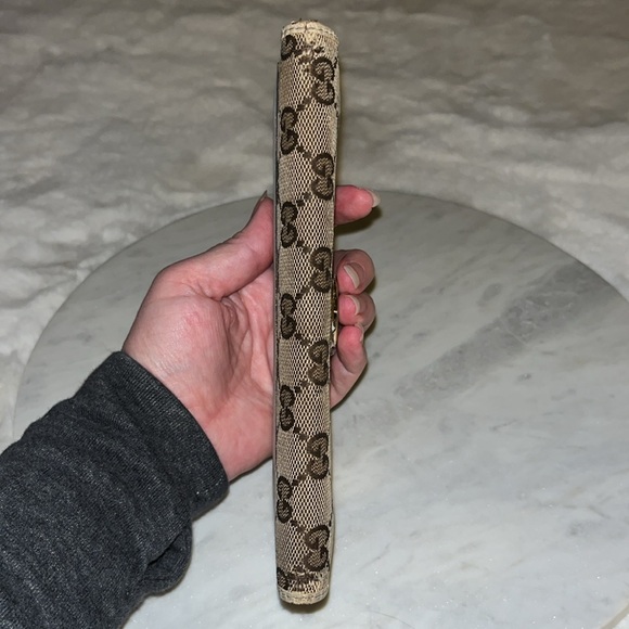 SOLD ❌❌❌GUCCI GG Pattern Canvas Leather Long Wallet - Picture 10 of 15